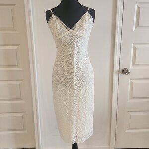 Express Ivory Lace Midi Slip Dress – Size Small – NWT $118